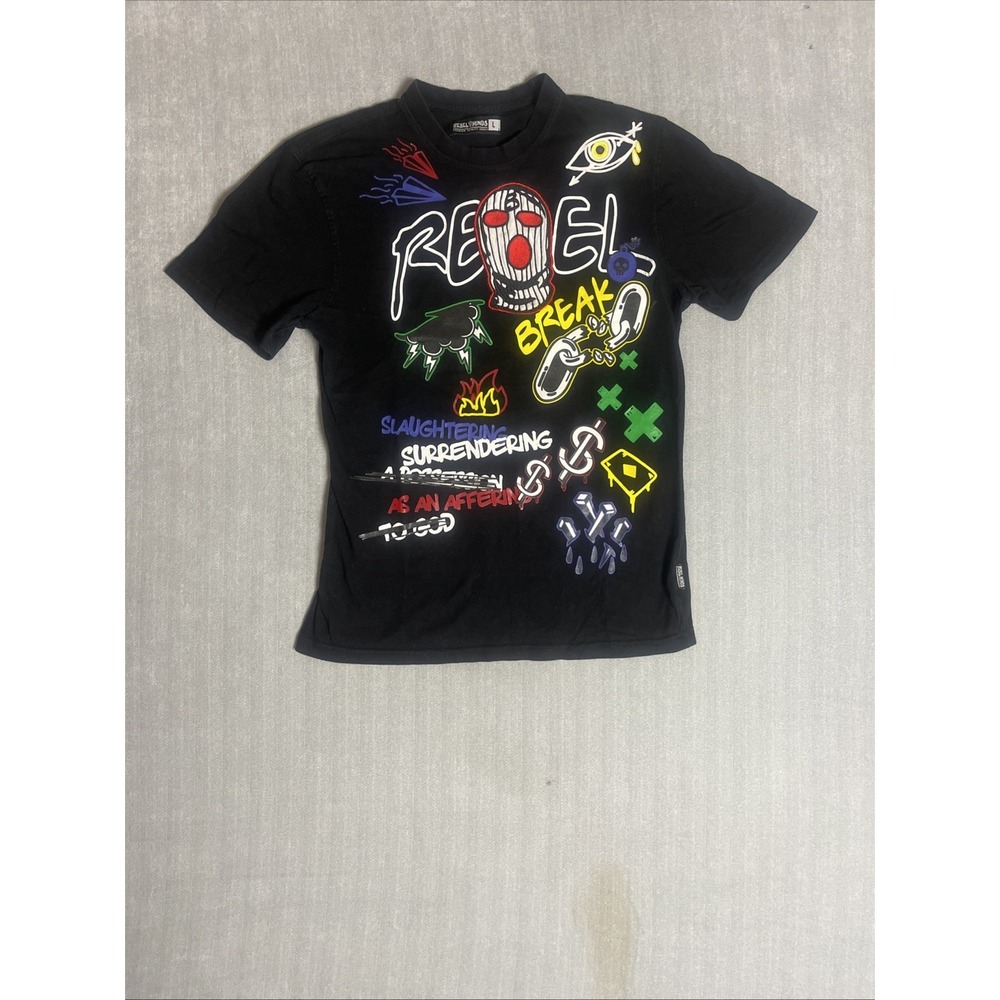 Rebel Minds Graphic Print Short Sleeve T Shirt L Men's